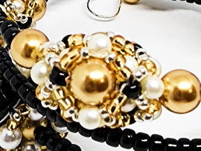 Closeup of beaded bead