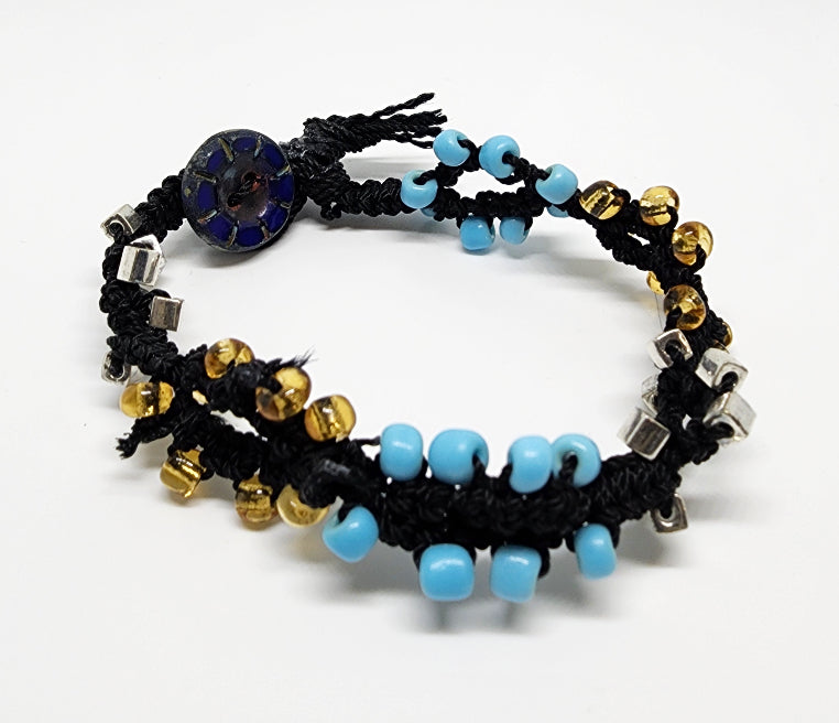 Beaded Open Micro Macrame Bracelet1