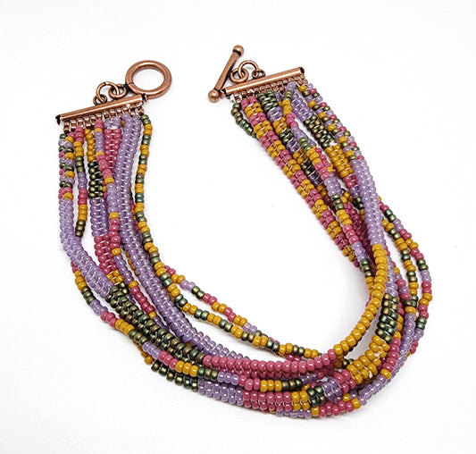 Patchwork Herringbone Strands Bracelet
