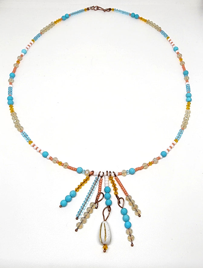 Sunray Fringe Pendant Necklace