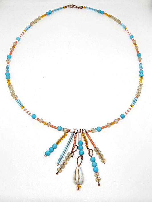 Sunray Fringe Pendant Necklace