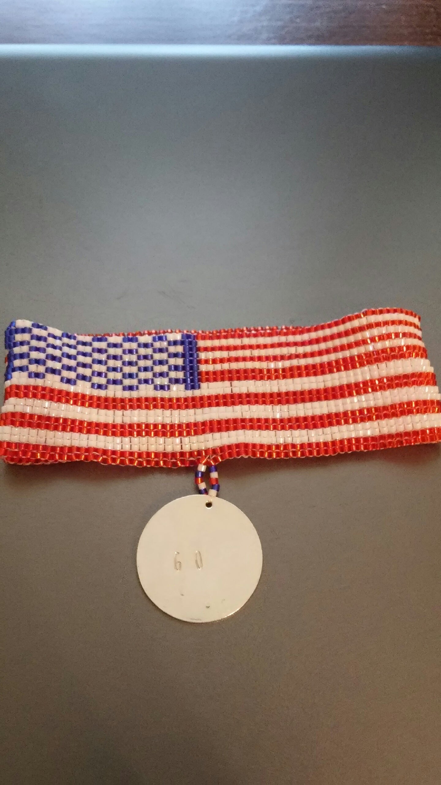 GO! United States Silver Charm Bracelet Woven