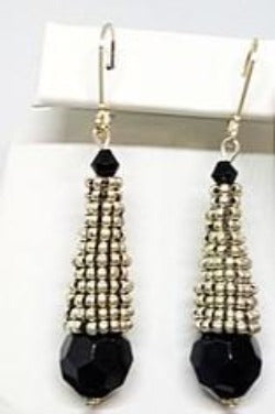 Beaded Cap Earrings