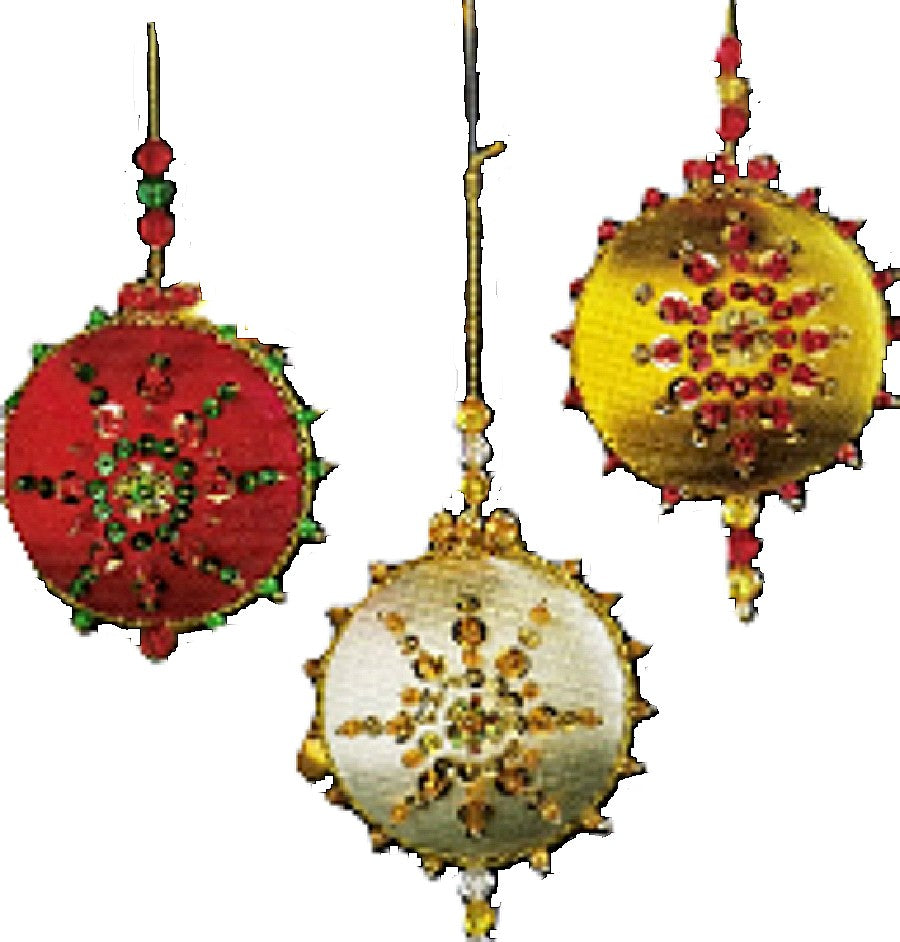 Beaded Satin Beauties Ornaments