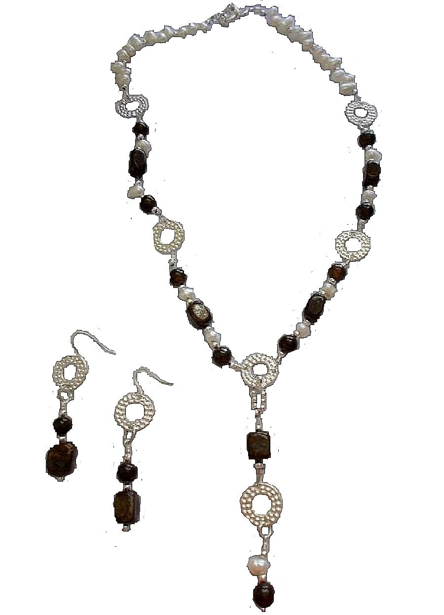 Beautiful Bronzite Jewelry Set