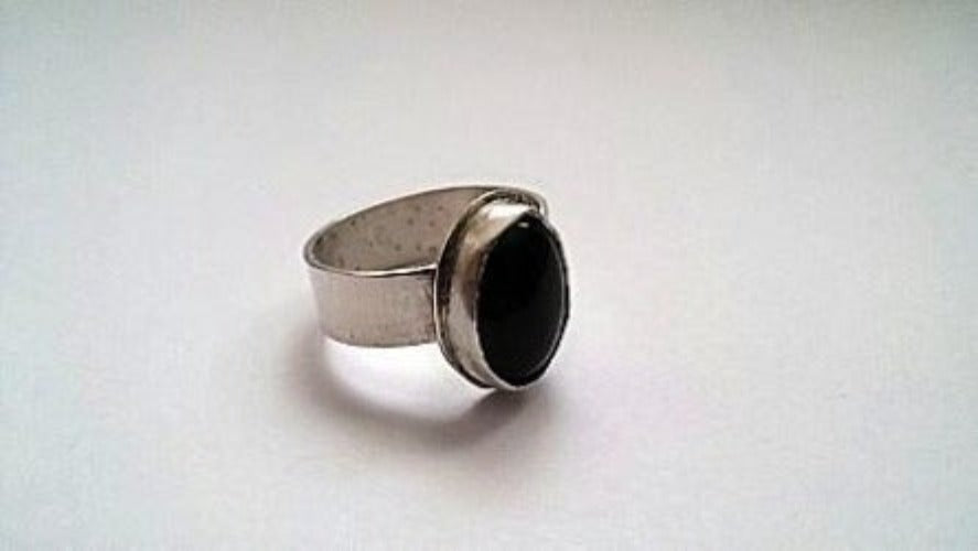 Bezel Set Onyx Ring