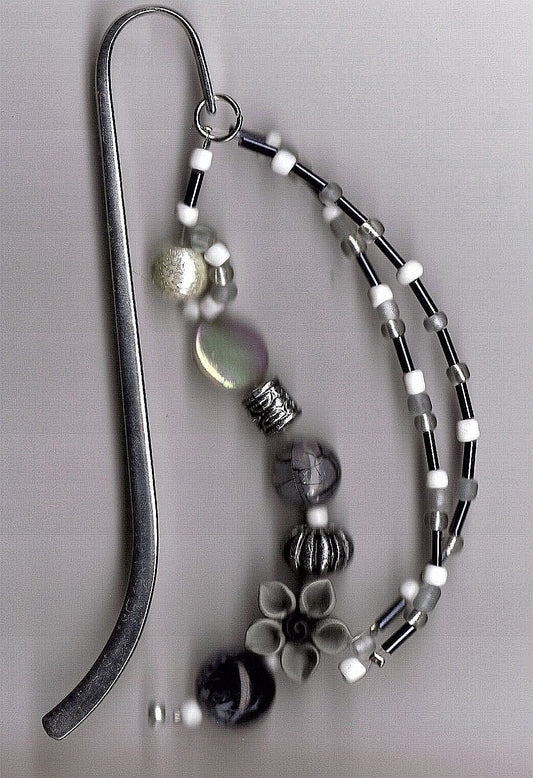 Black and White Shepherd's Hook Bookmark