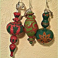 Brightly Flocked Ornaments