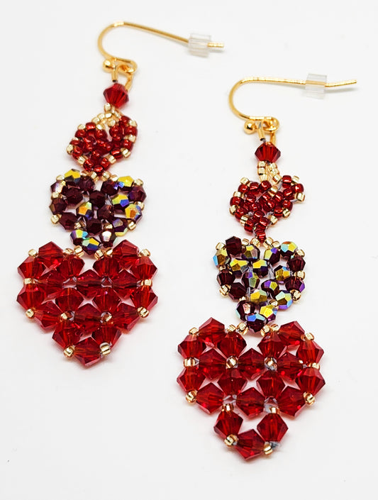 Cascading Hearts Earrings