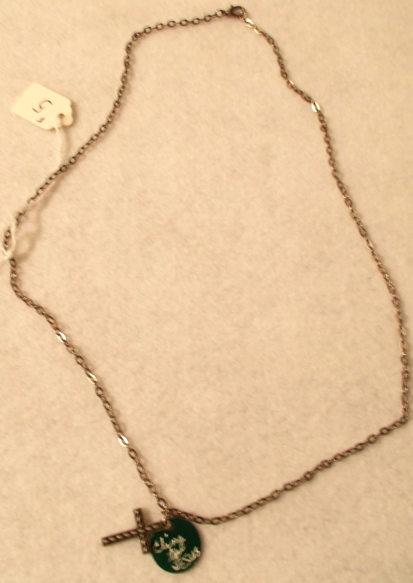 Cling To Jesus Cross Charm Necklace