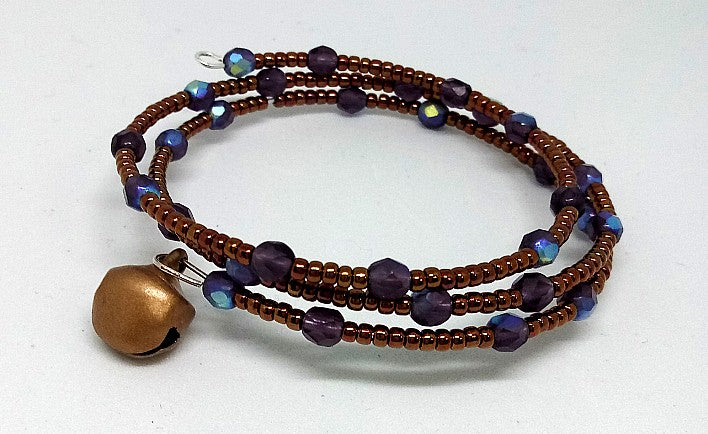 Coppery Memory Wire Bracelet