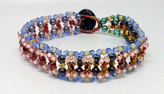Crossing Bicones Bracelet