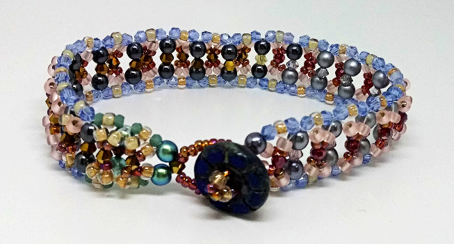 Crossing Bicones Bracelet