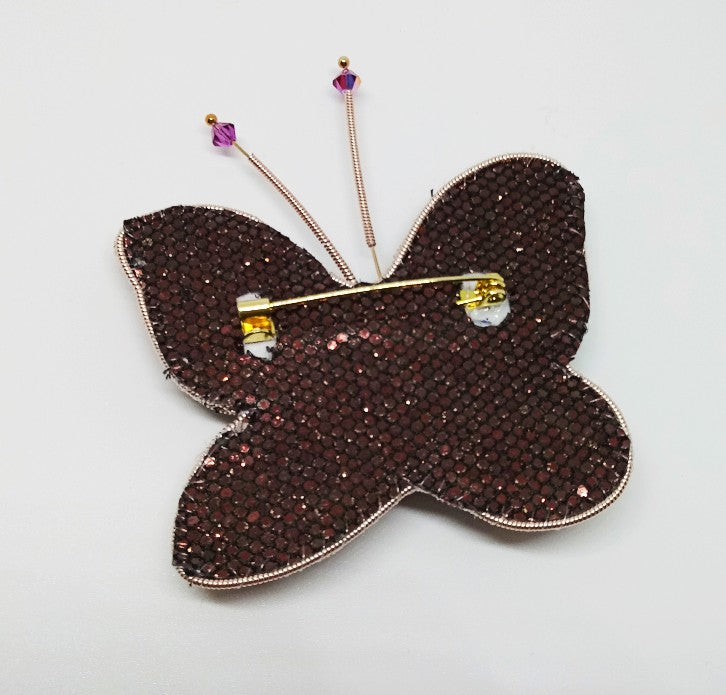 Butterfly Beaded Brooch