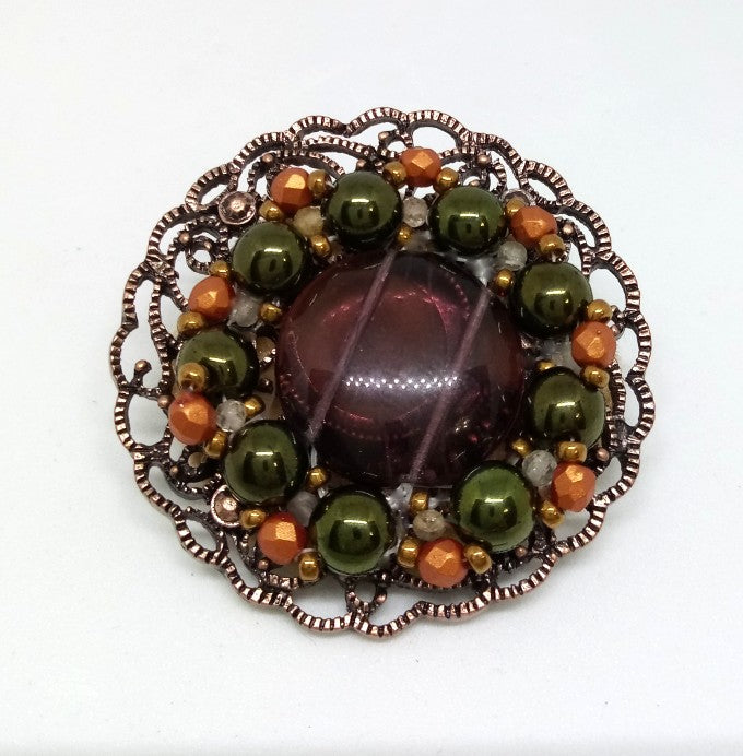 Filigree Beaded Pin