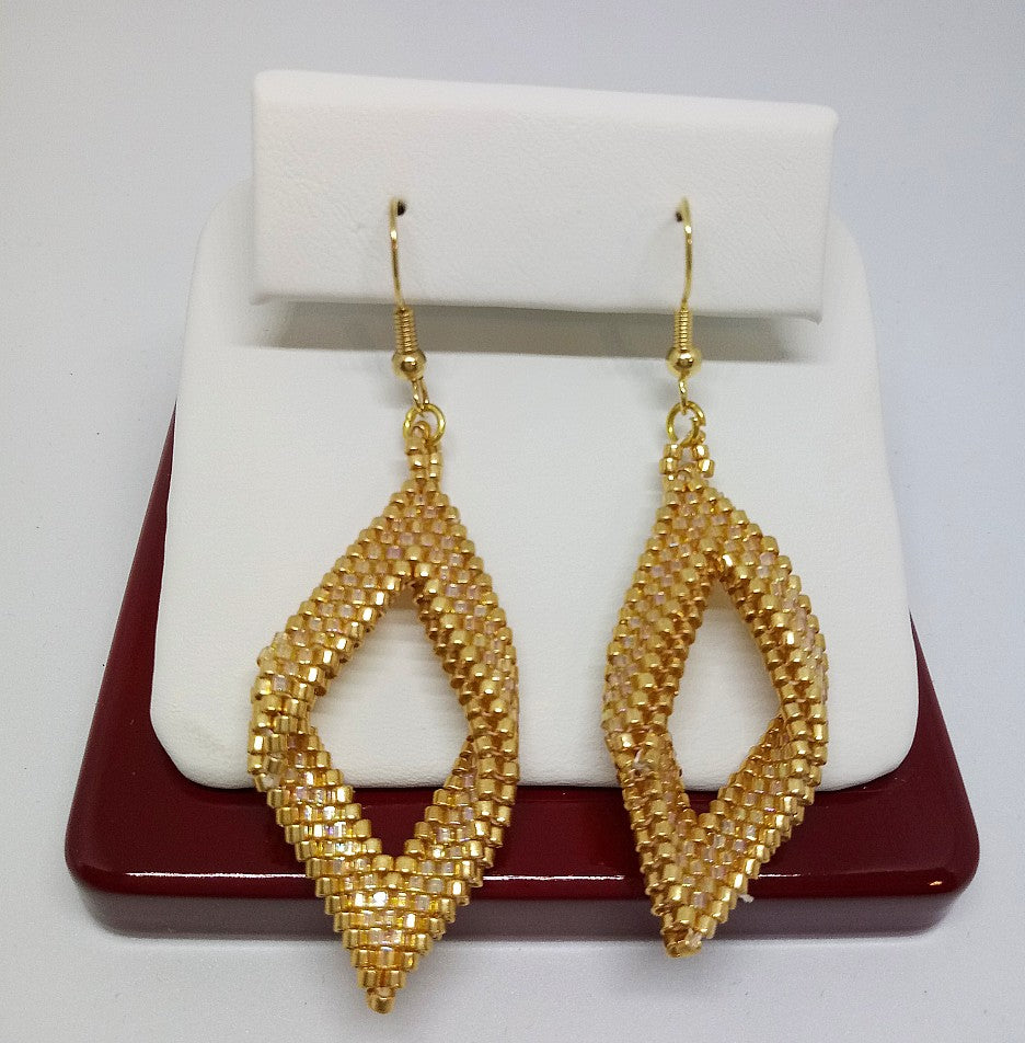 Folded Peyote Earrings