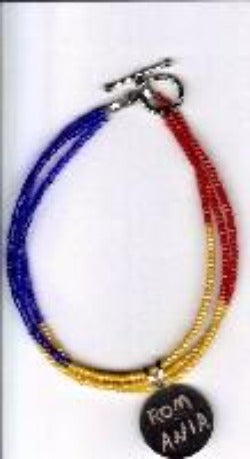 GO! Romania Silver Charm Bracelet