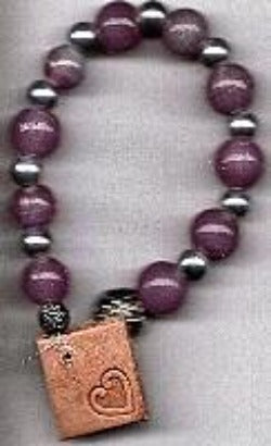 Heart Pink Charm Bracelet