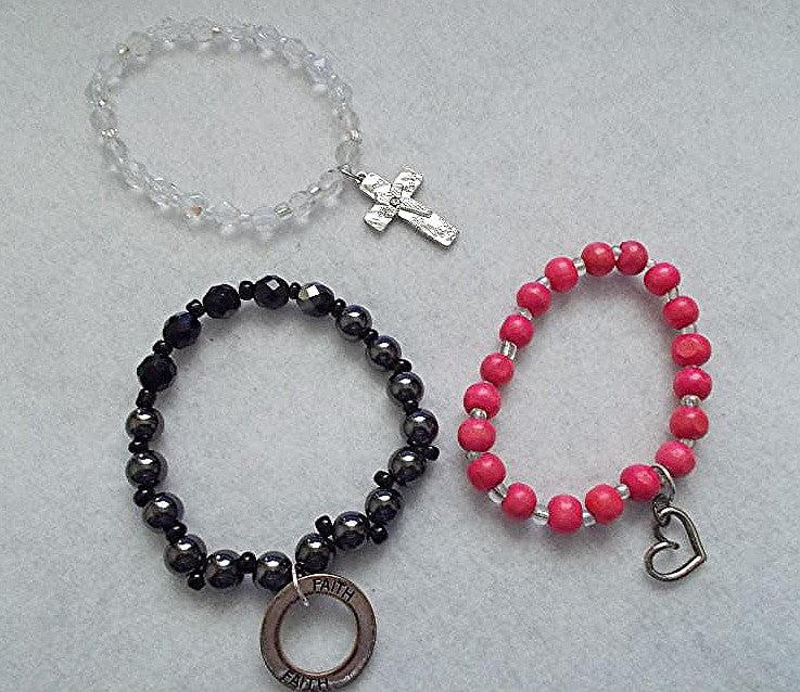 Inspirational Charm Bracelet Set