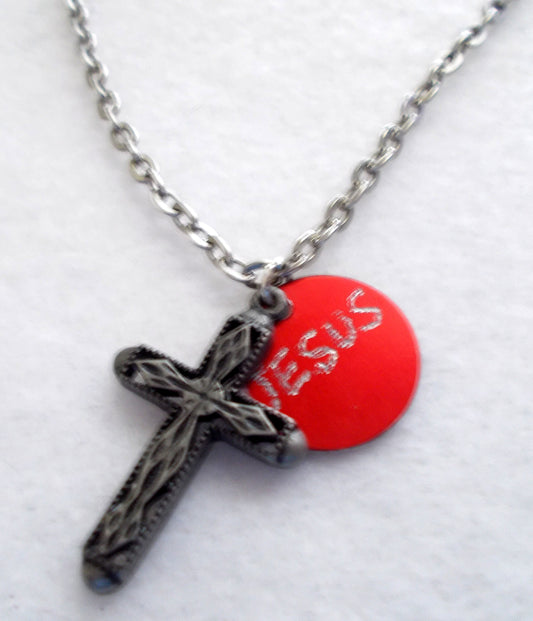 Jesus Cross Charm Necklace