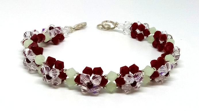 Crystal 2 Layer Flower Bracelet