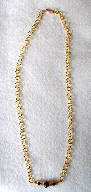 The Lillystone Collection Classic Brown and Gold Chain Necklace