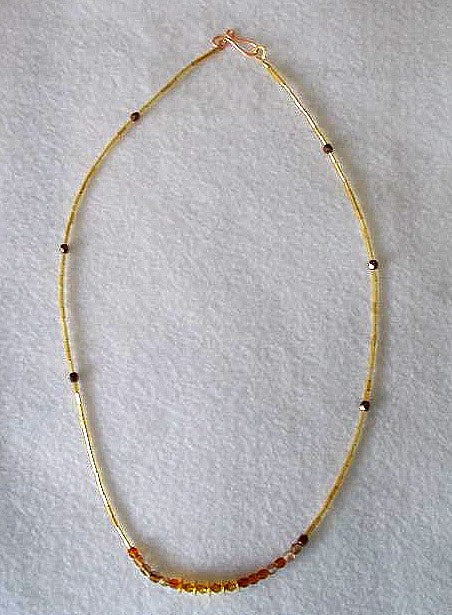The Lillystone Collection Classic Brown and Gold Beaded Necklace