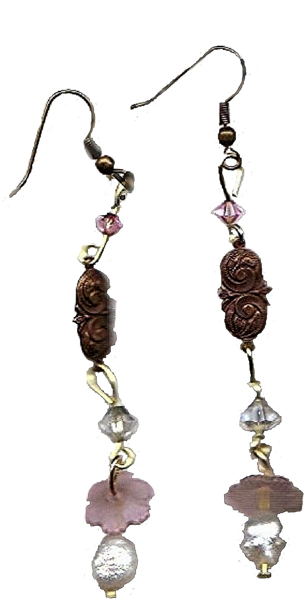 Pink n Pearls Earrings