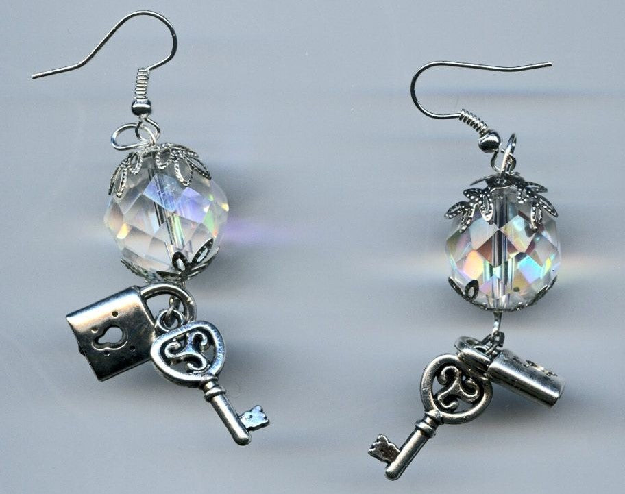Lock and Key Earrings