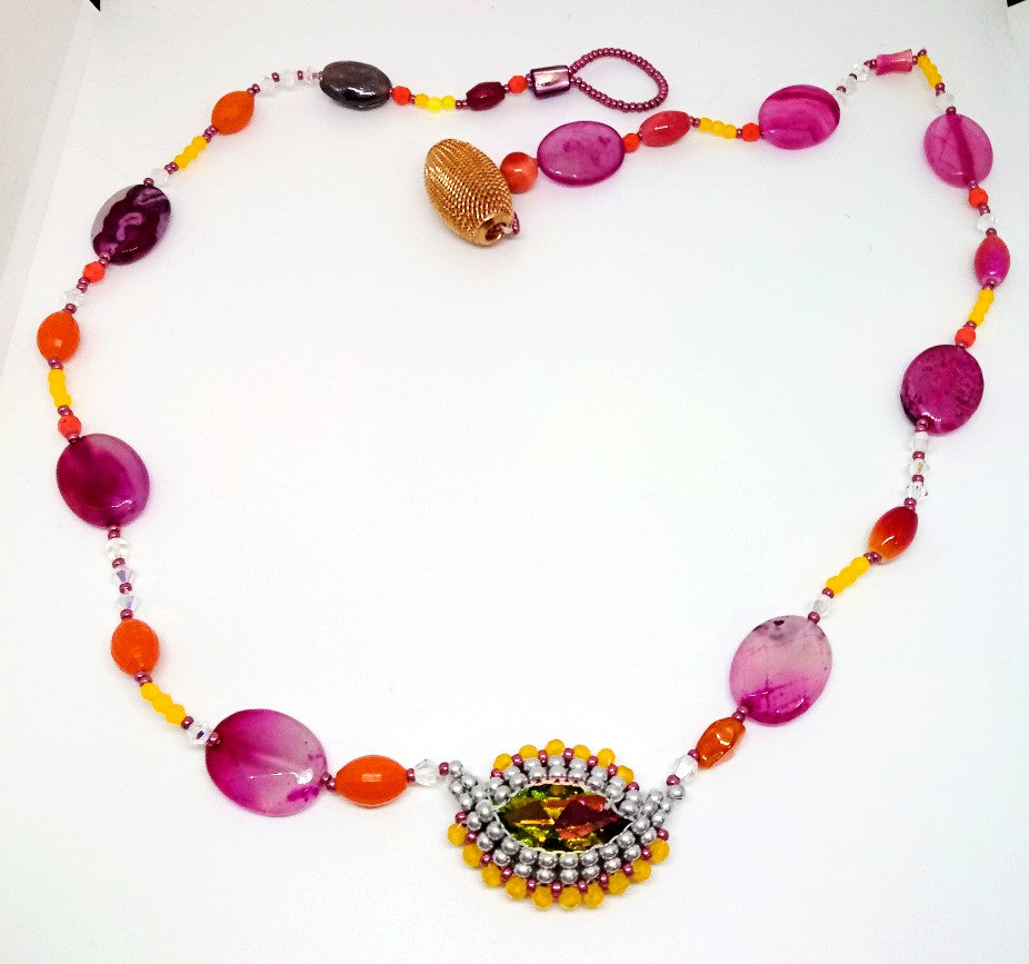 Luxor Marquise Bezel Pendant Necklace