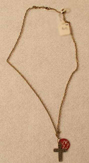 Nothing But the Blood Cross Charm Necklace