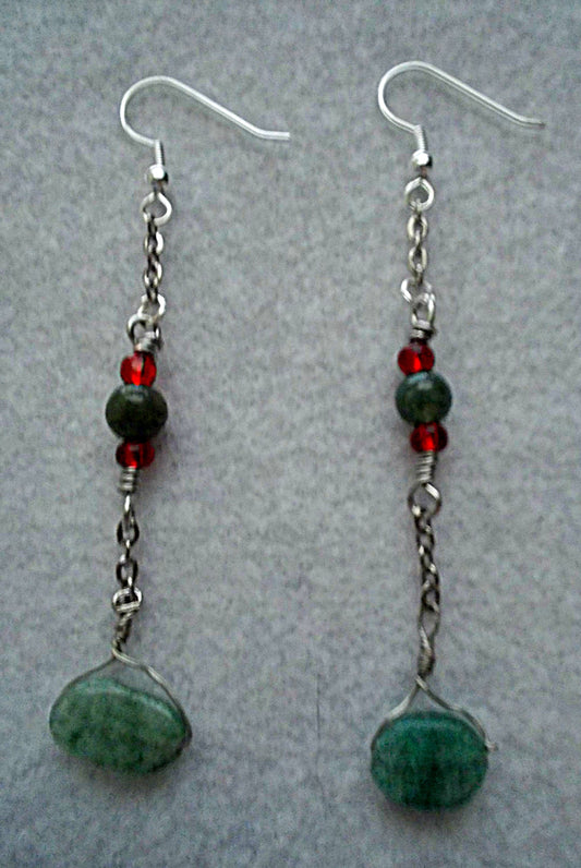 Oval Shaped Beads Earrings