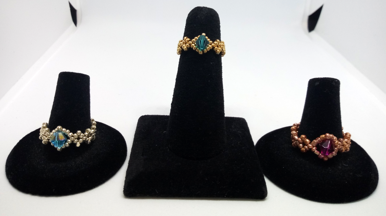 Dainty Beaded Rings