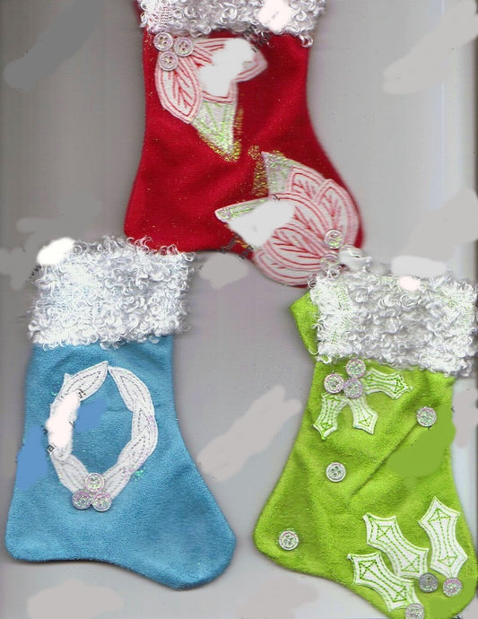 Sweet Suede Stockings Ornaments