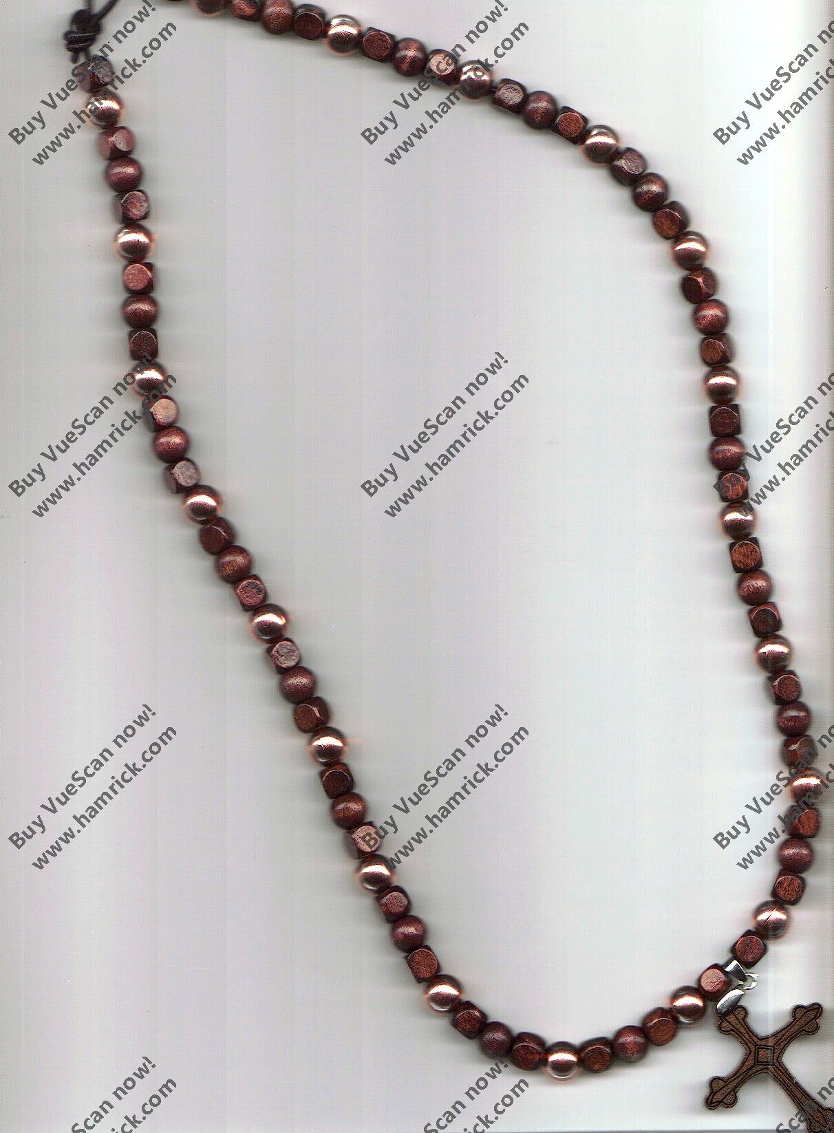 Wood Cross Pendant Necklace
