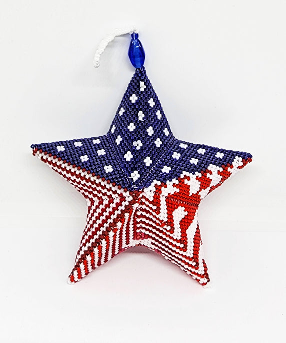 American Flag Star Ornament