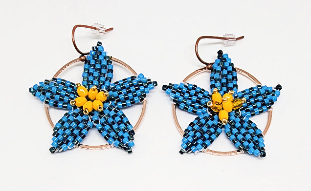 Checkerboard Flower Earrings