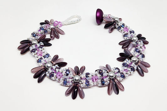 Lavender Lily Chain Bracelet