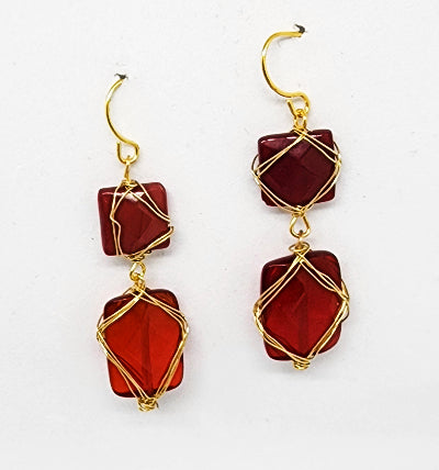 Red Agate Earrings