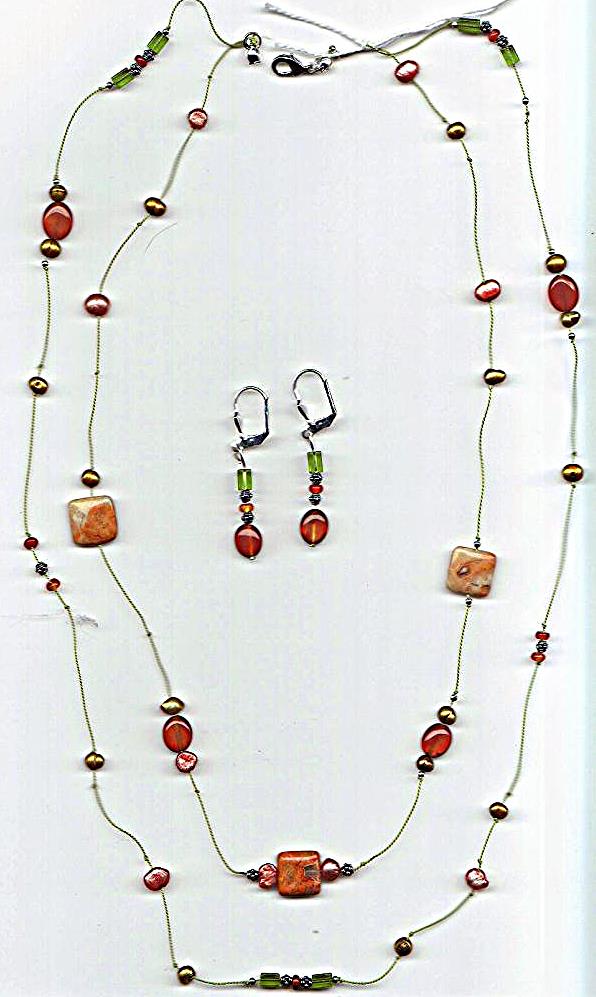 Canyon Sunset Necklace and Earrings Set