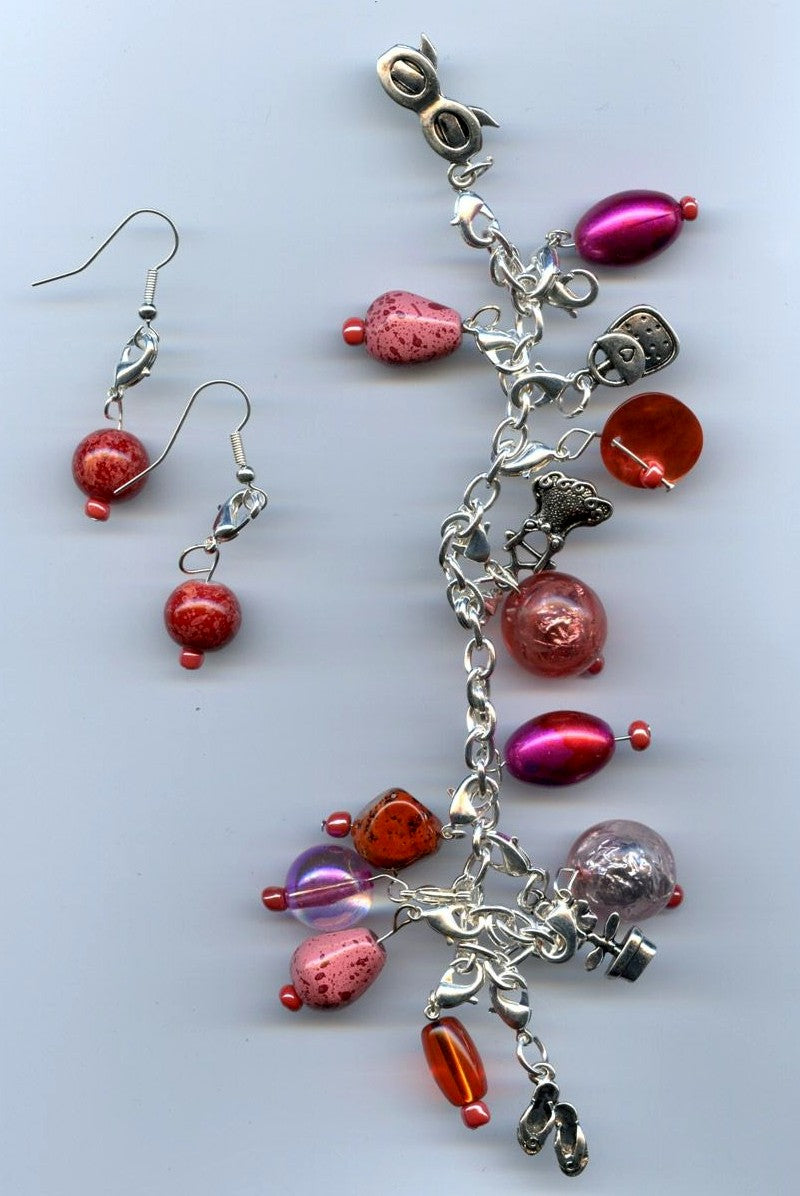 Charm Bracelet Pair Jewelry Set