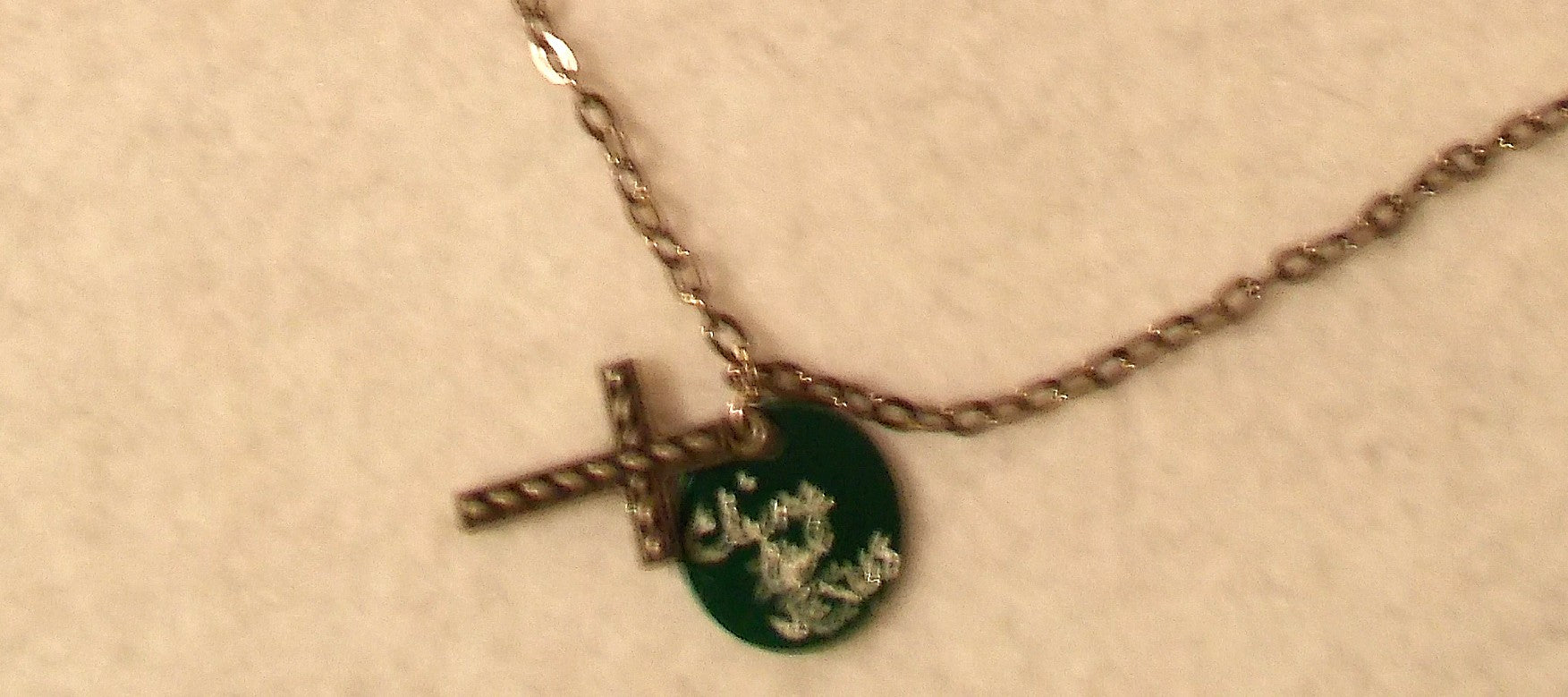 Cling To Jesus Cross Charm Necklace