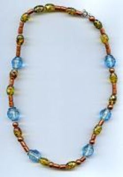 Copper and Blue Necklace