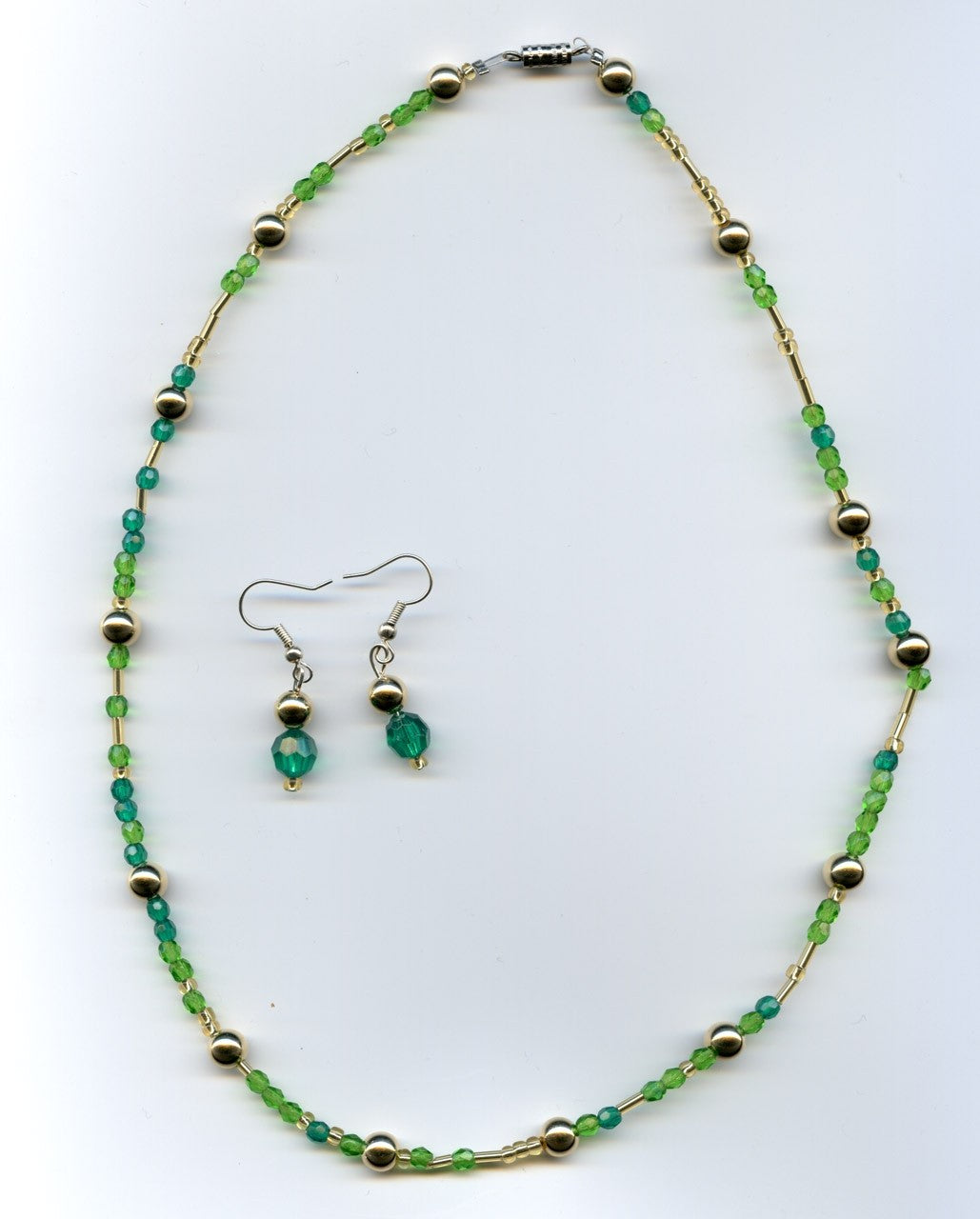 Green and Gold Ensemble Jewelry Set