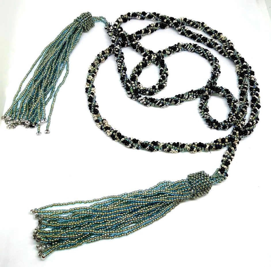 Twists and Tassels Lariat Necklace