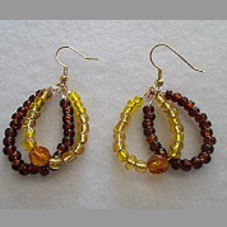 The Lillystone Collection Classic Brown and Gold Loops Earrings