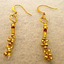 The Lillystone Collection Classic Golden Bead Earrings
