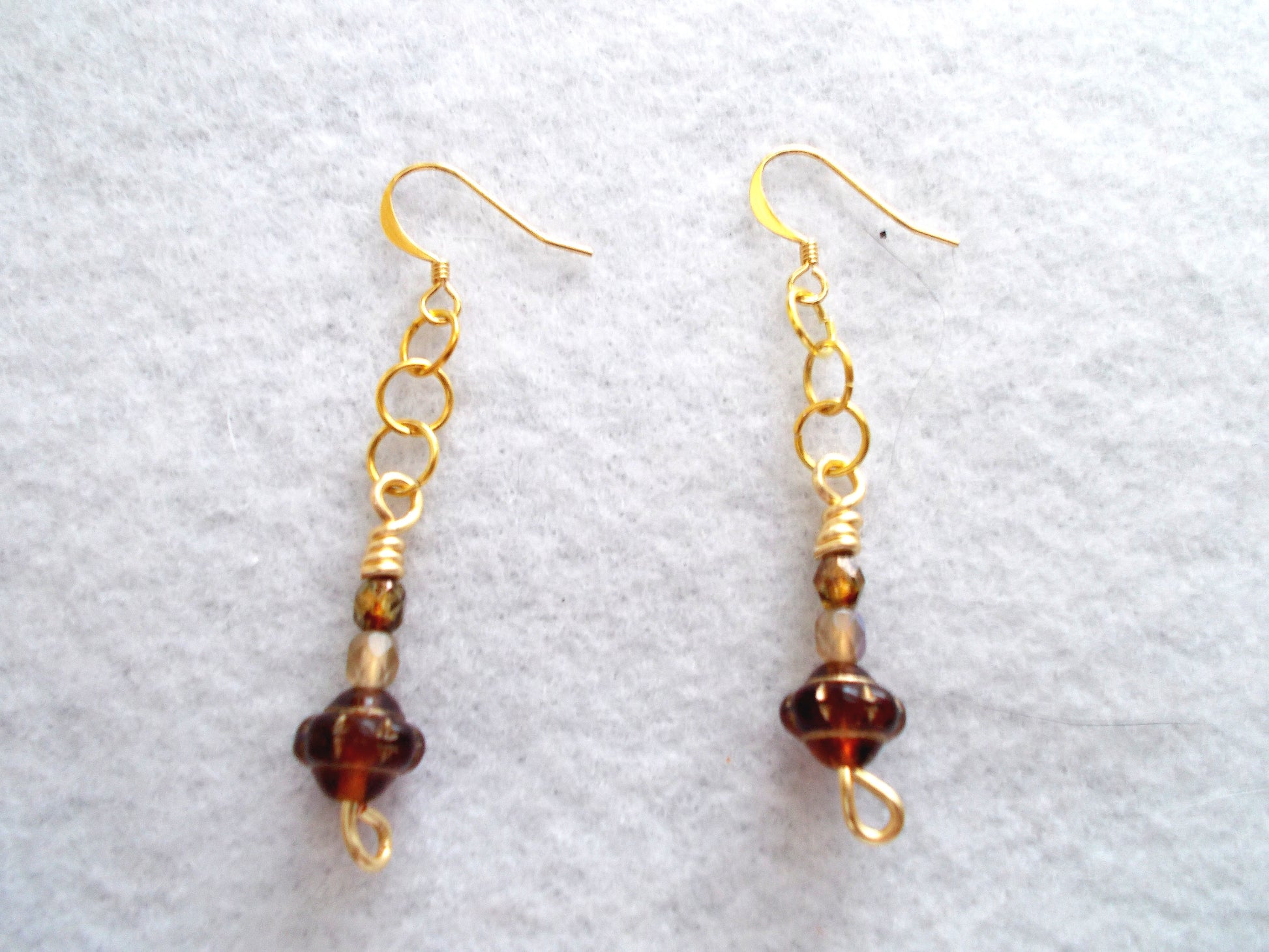 The Lillystone Collection Classic Lampwork and Chain Earrings