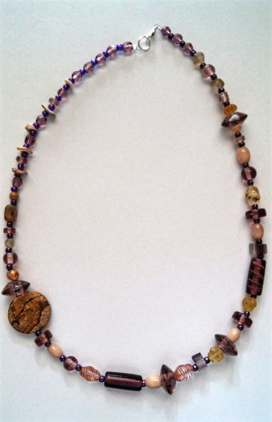 Mixed Mauve Necklace