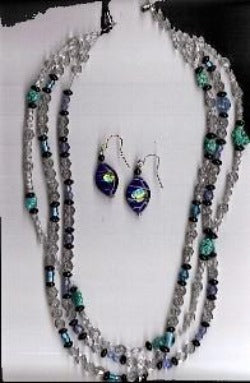 Multi-Strand Turquoise Necklace and Earrings Set